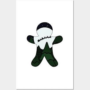 Gingerbread Silhouette Posters and Art